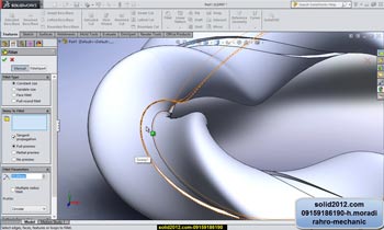 آموزش طراحی مدلسازی مدل حلقه تابیده در نرم افزار سالیدورک