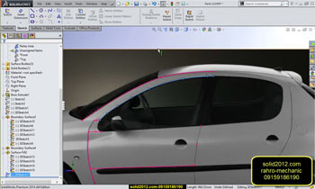 فیلم آموزش طراحی ماشین خودرو 206 در solidworks
