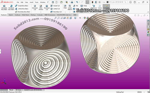 آموزش حرفه ای سالیدورک solidworks طراحی پترن کروی