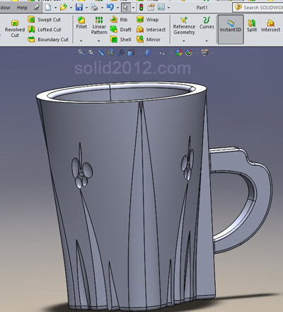 آموزش طراحی نقش و برجستگی روی مدل ها با SOLIDWORKS