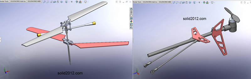 آموزش solidworksمدلسازی مدل هلی کوپتر