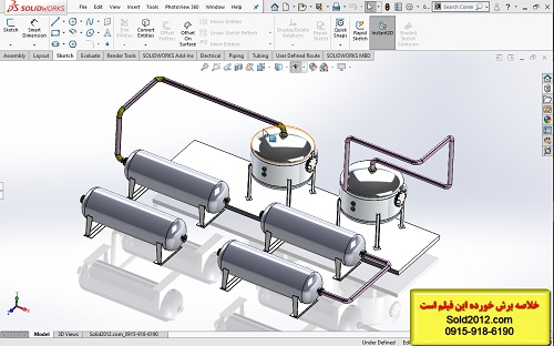 آموزش پایپینگ سالیدورک لوله کشی SOLIDWORKS