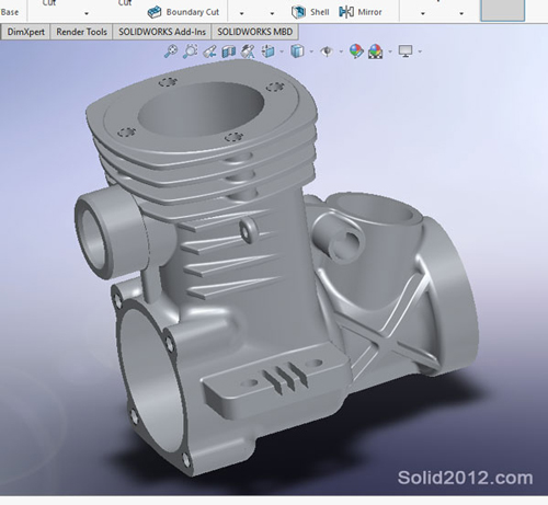 آموزش SOLIDWORKS  طراحی پمپ با 2016