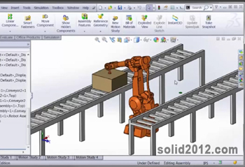 دانلود آموزش شبیه سازی حرکت ربات در سالیدورک SOLIDWORKS