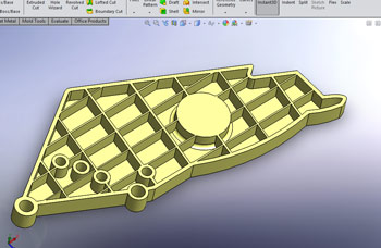 آموزش طراحی صفحه شیاردار از روی تصویر در نرم افزار سالیدورک solidworks