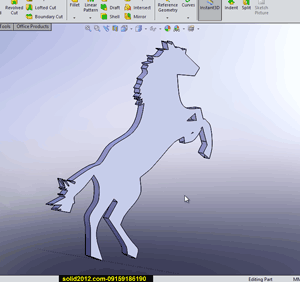 فیلم آموزش طراحی مدل اسب از روی عکس در سالیدورک