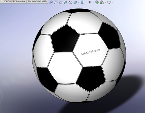 طراحی مدلسازی پیشرفته مدل توپ solidworks