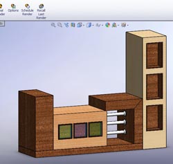 اموزش طراحی کابینت آشپزخانه با نرم افزار سالیدورک -solidworks