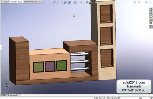 اموزش طراحی کابینت آشپزخانه با نرم افزار سالیدورک -solidworks