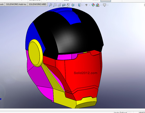 solidworks 2017اموزش مدلسازی یک کله ماسکی شکل در نرم افزار سالیدورک-