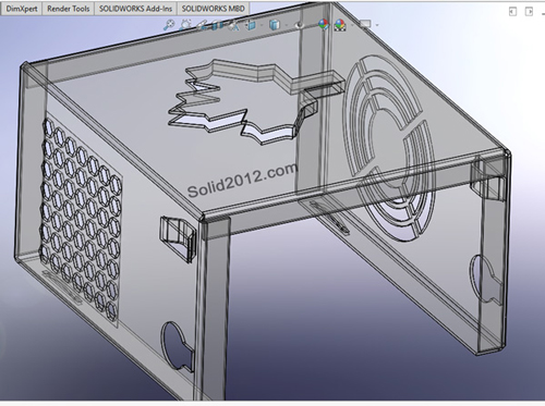 طراحی قاب کیس در نرم افزار soidworks