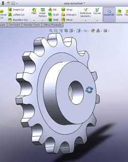 طراحی پیشرفته با نرم افزار solidworks مدلسازی زنجیر