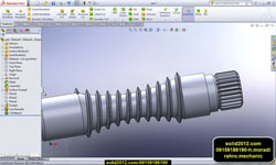 اموزش مدلسازی پیچ طراحی چرخدنده در نرم افزار solidworks