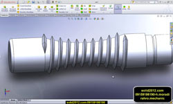 اموزش مدلسازی رزوه با پیچی نرم افزار حرفه ای پیشرفته solidworks