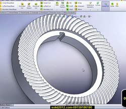 اموزش طراحی چرخدنده مارپیچ در نرم افزار solidworks