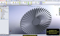 اموزش پیشرفته مدلسازی پره توربین هواپیما با solidworks
