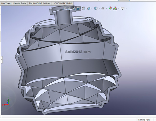 آموزش solidworks طراحی مدلسازی قندون جا شکلاتی با نرم فزار 