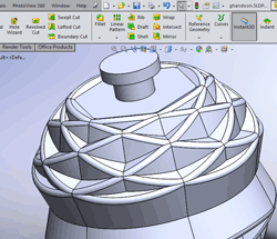 فیلم آموزش مدلسازی قندون جا شکلاتی با نرم فزار solidworks