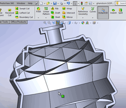 فیلم آموزش مدلسازی قندون جا شکلاتی با نرم فزار solidworks