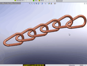 فیلم آموزش حرفه ای مدل قلاب زنجیر کلاف با نرم فزار solidworks