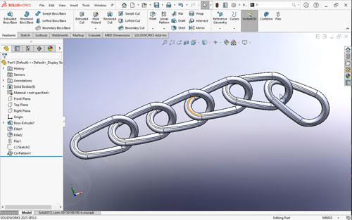 فیلم آموزش حرفه ای مدل قلاب زنجیر کلاف با نرم فزار solidworks