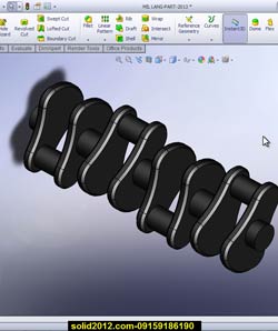 آموزش شبیه سازی حرکت میل لنگ solidworks