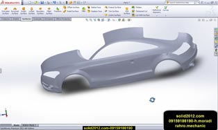 اتمام بدنه طراحی ماشین با solidworks