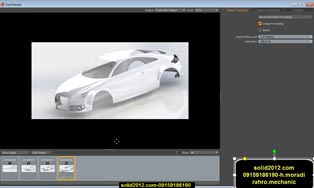 اموزش رندر گرفتن از مدل خوردو طراحی ماشین با solidworks
