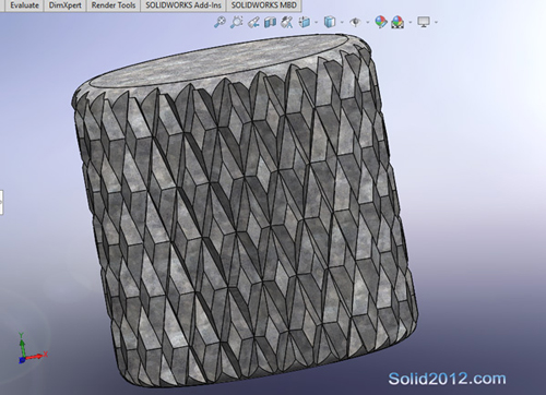 اموزش طراحی مدل پیشرفته با شیار های اجی شکل در نرم افزار solidwork