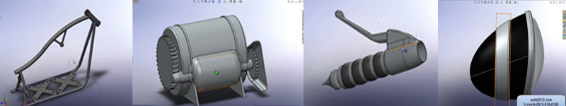 آموزش طراحی مدل سازی موتور سیکلت با نرم افزار سالیدورک