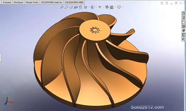 اموزش مدلسازی طراحی پره solidworks