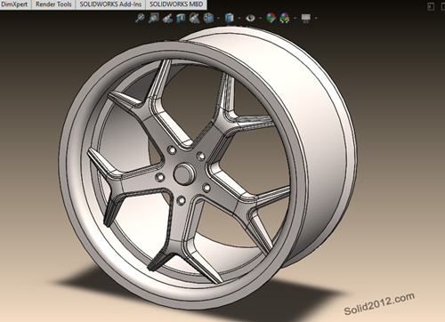 اموزش پیشرفته مدلسازی حرفه ای رینگ ماشین solidworks