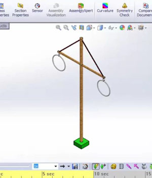 شبیه سازی در محیط solidmotion در نرم افزار solidworks 2017 2016