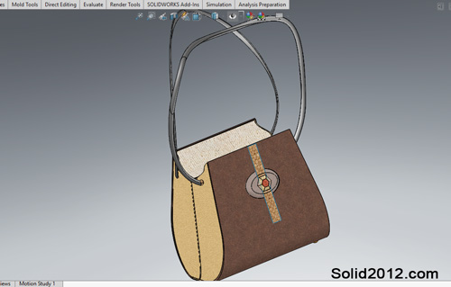 دانلود فیلم آموزش سالیدورک طراحی مدل کیف زنانه