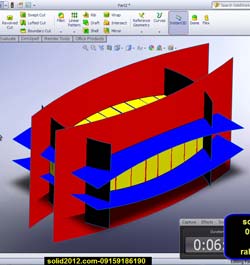 اموزش کار با سطوح در نرم افزار سالیدورک solidworks